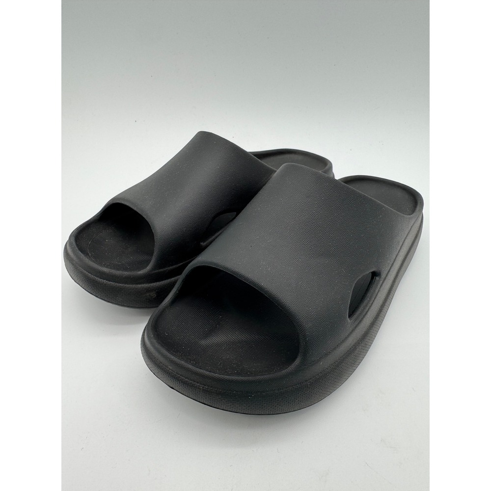32 Degrees Cool Slides Womens Size 7 Black Sandals Comfort Casual Foam Shoes